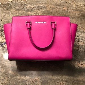 Small Hot Pink Selma Michael Kors crossbody